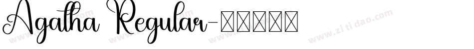 Agatha Regular字体转换